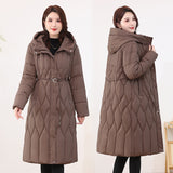 Winter Coat Down Cotton Clothes In The Long Foreign Style Middle-Aged Cotton-Padded Clothes Women's 2024 New Thickened Cotton-Padded Jacket