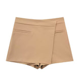 Znbbw New Textured Solid Color Fashionable Skirt Pants 5427407