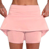 Znbbw Solid Color Medium Waist Skirt, Exercise Yoga, Three-Point Shorts, Skirt Trousers.