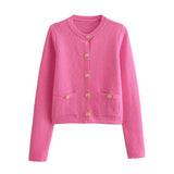 Znbbw Spring Button Button Knitted Cardigan Jacket Xiaoxiang Style Women's Sweater 6427034