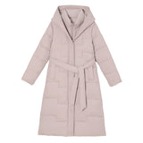 Size 2024 Winter Women Thickened Over The Knee Long Cotton-Padded Clothes Female Waist Slim Show Thin Senior Sense Coat