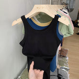 European Chest Cushion Threaded Sling Sports Vest Women Wear Sleeveless Sleeveless Jacket With Backing-Proof In Summer
