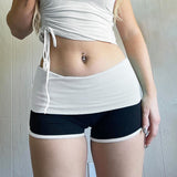 Street Sports Hit Hot Girls' Low-Waist Hip Slim Shorts 2024 New Tight Basic Casual Pants