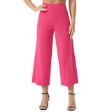 Znbbw Wide-Leg Pants Nine Cents Solid Color Pocket Loose Comfort Sports Leisure Wear Fitness Yoga Pants