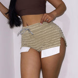 Znbbw Spring Striped Casual Pants Knitted And Stitched Sexy Slim High Waist Personality Long Trousers