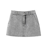 Znbbw New Artificial Pearl Denim Jacket 5862065 Miniskirt 5862066