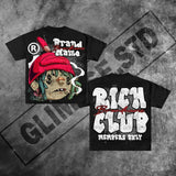 Znbbw Club Graphic T-Shirts In The United States The Former Cebgoth Super-Large T-Shirts For Women And Men Y2