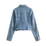 Znbbw Spring Style Slim Jacket Denim Jacket 6147092 Denim Skirt 6147088