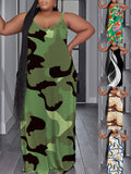 Znbbw Summer Fashion Leisure Sexy Print Suspender Dress