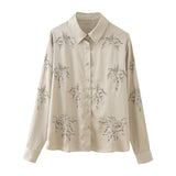 Znbbw Street Style Beaded Embroidered Shirt With Beaded Embroidered Pants In Spring 2024