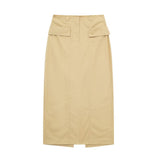 Znbbw Stitching Slimming Short Shirt 2814641 Line Decoration Straight Tube Flute Skirt 2813641 Set