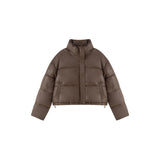 Wears Down Cotton Jacket Female 2024 New Short PU Leather Winter Coat Small Padded Clothes Padded Jacket Female