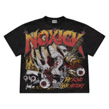 Znbbw New Gothic Funny Street Trend Hip-Hop Printed High Street Casual Men's And Women's Short-Sleeved Round-Necked T-Shirts
