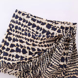 Znbbw Spring Style Beaded Double Skirt Print Skirt Miniskirt 9878124