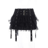 Znbbw Summer 2024 New Fashion Dark Kuroshio Hot Girls Sexy Slim Net Gauze Cake Skirt