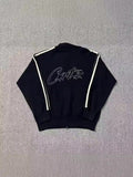 Znbbw Meitao New Alphabet Street Men And Women Loose Zipper Cardigan Flanged Sweater Jacket