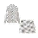 Znbbw New Wave Spot Printed Shirt 2328125 Miniskirt 2496125