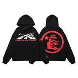 Znbbw Printing Leisure Retro Tide Card Loose Hooded Sweaters For Men And Women