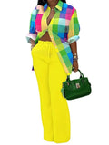 Znbbw New Women's Fashion And Leisure Printed Long-Sleeved Trousers Suit