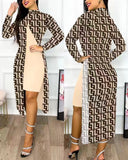 Znbbw New Women's Wear 2024 Fashion Split Printing 2-Piece Set