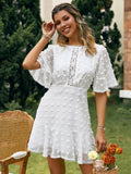 Znbbw Spring / Summer New Front Piece Lace Dress INS Hem Cuff Lace Fringed Dress