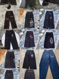 Znbbw Year's Popular Style JNCO Graphics Jeans Y2K Hip-Hop Loose Jeans For Men And Women Harajuku