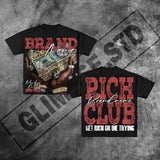Znbbw Club Graphic T-Shirts In The United States The Former Cebgoth Super-Large T-Shirts For Women And Men Y2