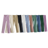 Znbbw New Summer Style Straight Tube High Waist Shows Thin Solid Color Casual Pants 2761048