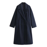 Znbbw New Soft Double-Breasted Loose Coat Coat 3046269