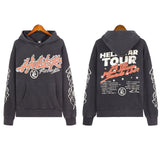 Znbbw Printing Leisure Retro Tide Card Loose Hooded Sweaters For Men And Women