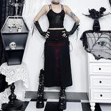 Znbbw Summer 2024 New Hip Skirt Dark Wind Sexy Cross Splicing Basic Tie-Up Half-Skirt Woman