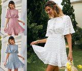 Znbbw Spring / Summer New Front Piece Lace Dress INS Hem Cuff Lace Fringed Dress
