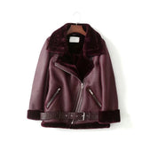 Znbbw Autumn And Winter New Leisure Thickened Warm Ring Fur Integrated Coat