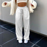 2025 Summer New Style Spice Girls Fashion, Energetic, High-Waisted Elastic Belt, Pull-Rope Sport Pants