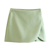 Znbbw New Solid Color Fashion Style Short Style Four-Sided Bouncy Skirt Pants