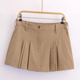 Znbbw Spring Pocket Sag Design Pleated Miniskirt 2157021