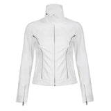2025 Autumn / Winter Women's Wear Online Celebrity Blogger Spice Girls Street Handsome Industrial Style Zippers Show Thin Jackets