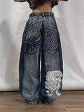 Znbbw Straight Jeans For Men Retro Hip-Hop Goth Street Clothing Harajuku Men's Casual Pants