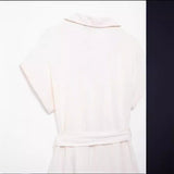 Znbbw Summer Blended Belt Mini Shirt Skirt Dress 7962709