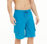 Znbbw Pants Solid Color Multi-Pocket Fake Two Double-Layer Overalls Five-Point Fitness Running Leisure Sports Shorts