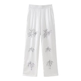 Znbbw Street Style Beaded Embroidered Shirt With Beaded Embroidered Pants In Spring 2024