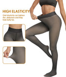 Znbbw Skin-Penetrating Leggings With Velvet And Warm Feet On Sexy Stewardess Pants Fake Meat-Penetrating Pantyhose