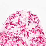 Znbbw Printed Shirt 7484065 Flower Printed Flute Skirt 7484067 Set