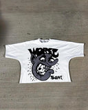 Znbbw Men's T-Shirts Oversized Graphics Gothic Harajuku Short-Sleeved Men's T-Shirts Y2k Top Friends
