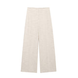 Znbbw New Side Split Shoulder Blouse 8202451 High Waist Wide Leg Pants 8199151