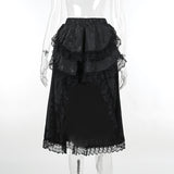 Znbbw Autumn New Trailing Waist Skirt Temperament Elegant Court Style Jacquard Spliced Blouse Girl