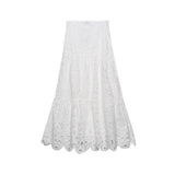 Znbbw Suits Of New Embroidered Hollowed-Out Shirt And Skirt In Summer