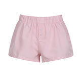 Holiday Style Simple Blue Striped Beach Shorts Loose Waist Sports Home Woven Casual Pants