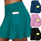 Znbbw Solid Color Medium Waist Skirt, Golf Sports, Tennis, Yoga, Three-Point Shorts, Skirt Trousers