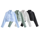 Znbbw New Four-Color Pocket Decorated Short-Sleeved Shirt